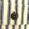 LAURENJEANSCO.RALPH LAUREN Stripe Herringbone Cotton Jacket L White Women Used