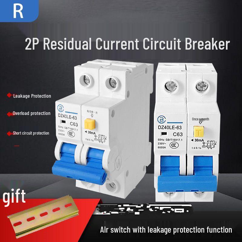

2P63A Residual Current Device Circuit Breaker - Compact 2-Position Household Air Switch 32A