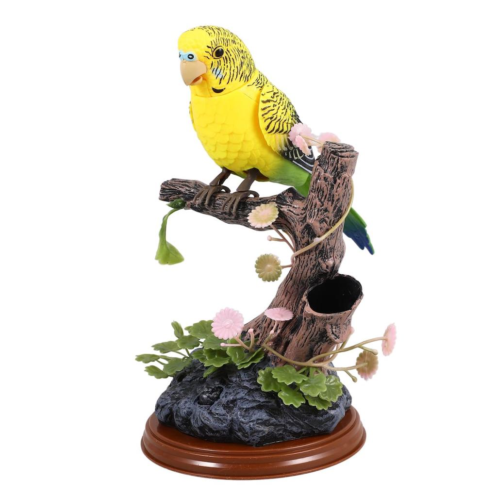 STOBOK Snakkende undulatleke Snakkende papegøye med opptaksfunksjon Elektronisk leketøysfugl Sensor Syngende Barn Bursdagsgave