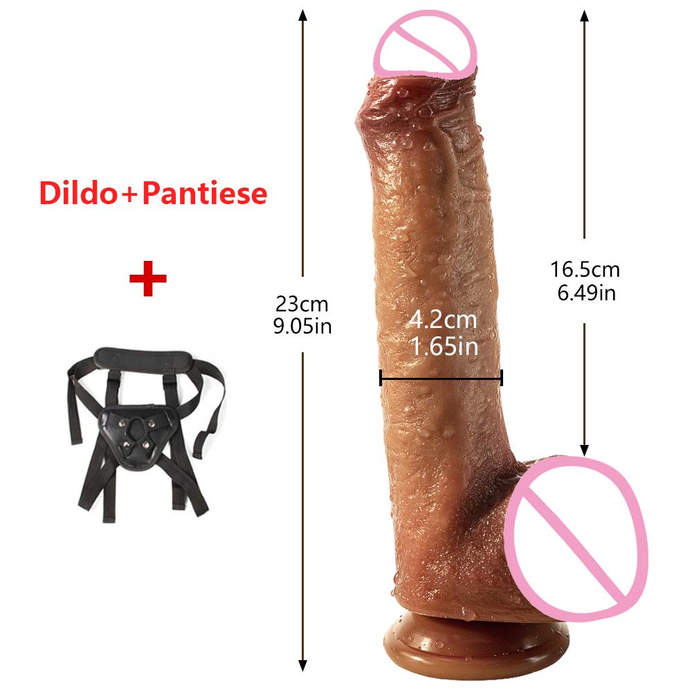 Soft Realistic Silicone Dildo Huge Dildos for Women Masturbator Strap On Cock Sex Toys  Female Vagina Massage Anal Plug Gay