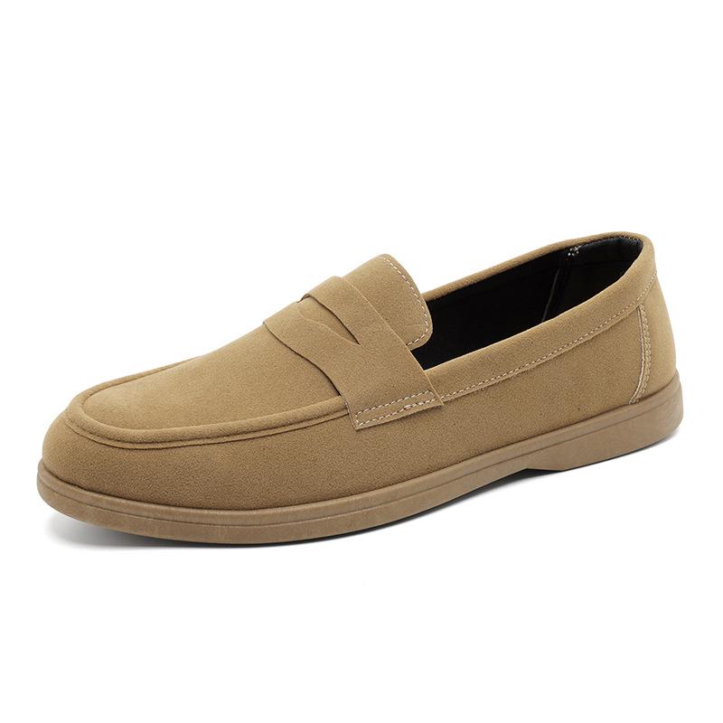 Men s Plus Size Slip-on Breathable Leather Driving Loafers 43 хаки