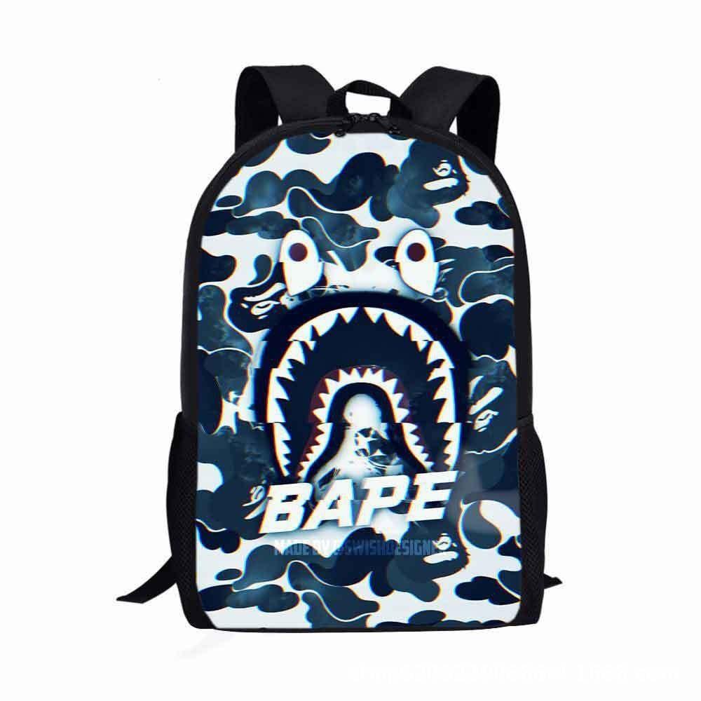 Design Backpack Shark Lightweight Material Schoolbag Students For