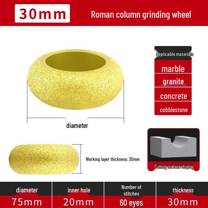 Bordureuse pour Carrelage en Marbre et Meuleuse à Pierre pour Meuleuses d'Angle - Outil de Découpe, Chanfreinage et Polissage de Carrelage