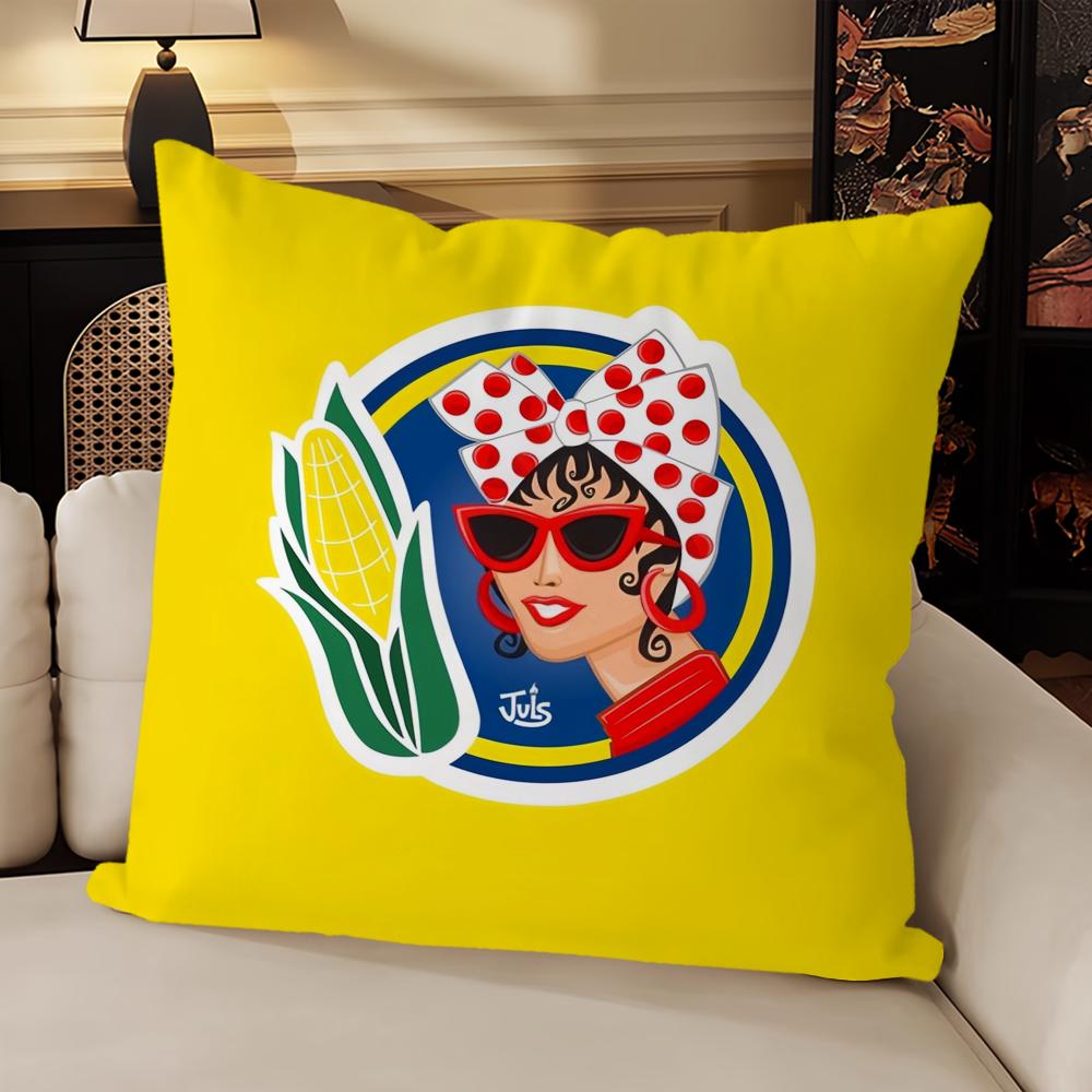 Aesthetic Art Venezuela Print Sofa Living Room Bedroom Headboard Backrest Cushion Square Cushion Nap Time Pillow Case