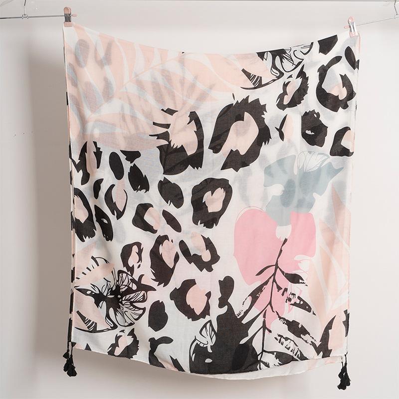 Spain Lovely Branch Floral Tassel Viscose Shawl Scarf High Quality Wrap Pashmina Stole Bufandas Muslim Hijab Sjaal 180*90Cm