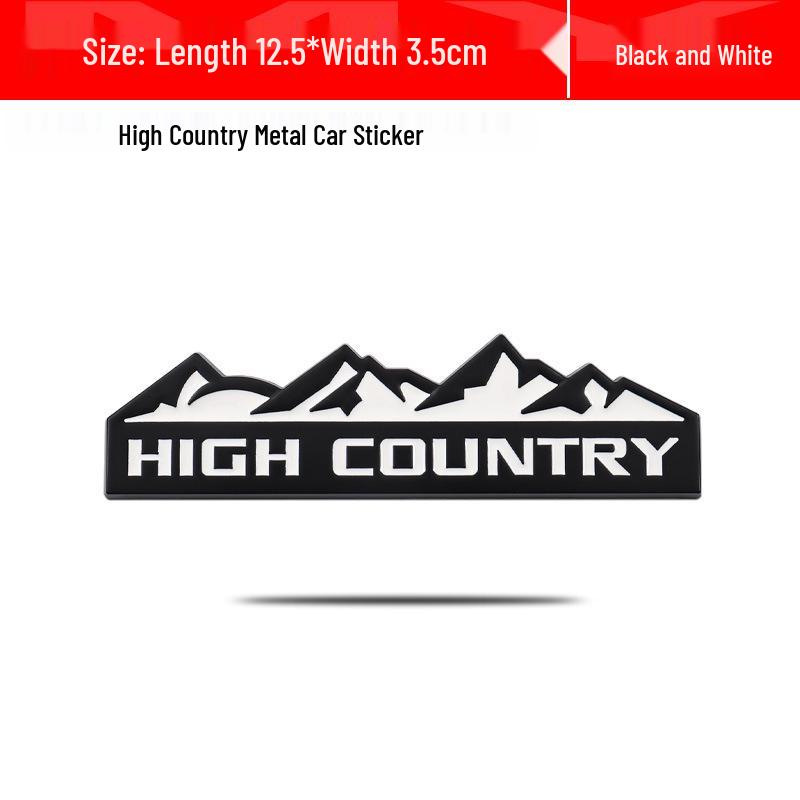 Applicable to Chevrolet, Jeep, Dodge, and Ford: High Country Car Emblem Tail Sticker