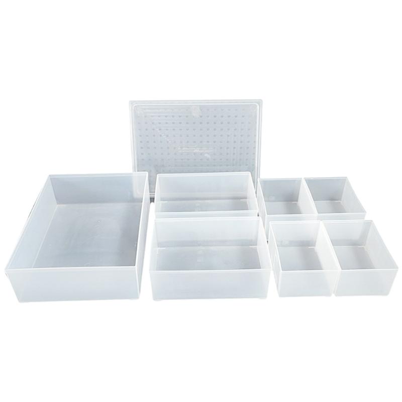 Reusable Interlocking Modulars Plastic Organizers Storage Boxes For Home Office Kitchen Cabinet Storage System