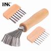 1PCS Wooden Comb Cleaner Jemné čištění Odnímatelný kartáč na vlasy Čistič hřebenů Rukojeť nástroje Zabudovaný nástroj