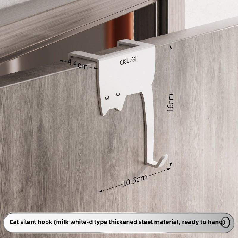 The Wall-mounted Clothes Hanger with Hooks Behind The Door and No Need for Drilling Is Used for Storing Clothes and Hats