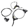 Four Piston Bike Hydraulic Brakes Set Universal Hydraulic Disc Brakes with Levers 160mm Rotors for Electric Bicycle