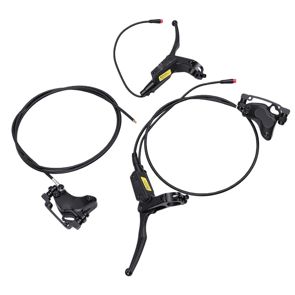 Four Piston Bike Hydraulic Brakes Set Universal Hydraulic Disc Brakes with Levers 160mm Rotors for Electric Bicycle
