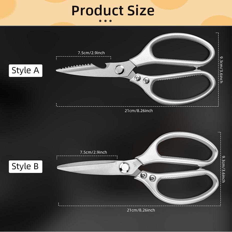 Kitchen Chicken Bone Fish Scissors Chicken Duck Cutter Shears Stainless Steel Scissors Scale Clean Cook Knife