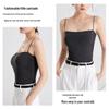 Elegant Pleated Camisole with Built-in Bra & Chest Pads - Women's Summer Outerwear