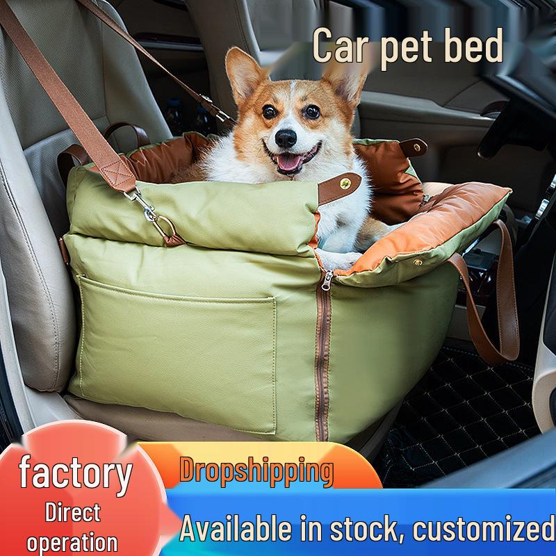 Portable Water-Resistant Pet Bed: Travel-Friendly Dog & Cat Nest, Dirt-Resistant, Removable, Washable.