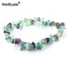Natural Gemstone Chip Bracelet Amethyst Irregular Stone Beaded Stretch Bangle for Women