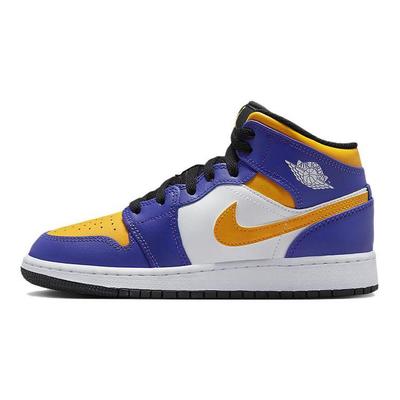 Air 1 Mid GS Lakers Viola Giallo DQ8423-517