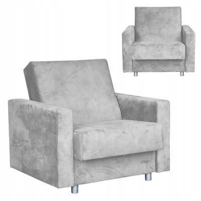 Alicja Reclining Armchair for Sleeping with Storage Light Gray