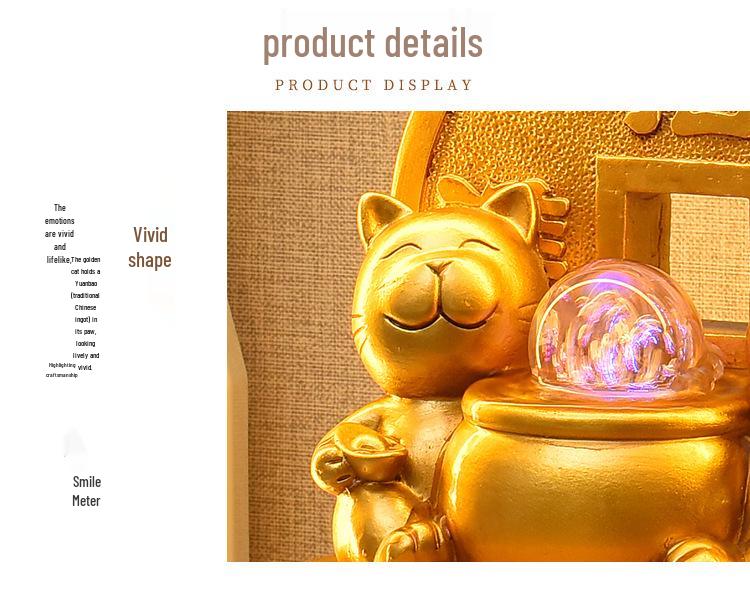 Exquisite Desktop Landscape Lamp with Lucky Cat, Money Tree, and Humidifier - Creative Gift Ornament