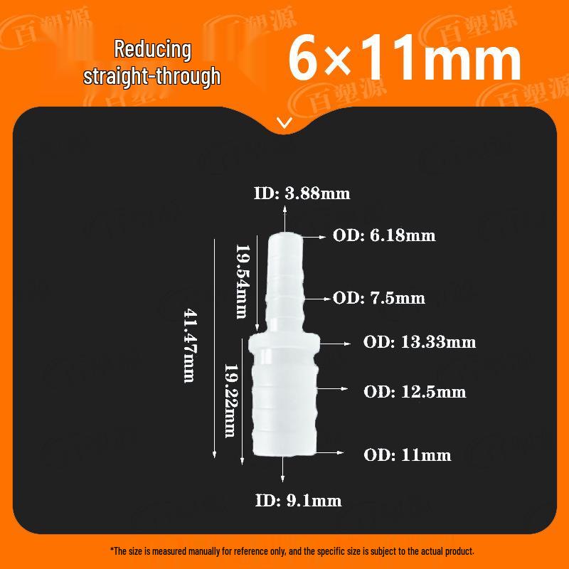 Plastic Hose Fitting: Reducing Straight-Through Barb Connector for Quick Water Pipe Connection in Fish Tanks
