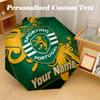 8 Rib Auto Folding Umbrella Sporting CP Print Custom Name Text Portable Rain Gear