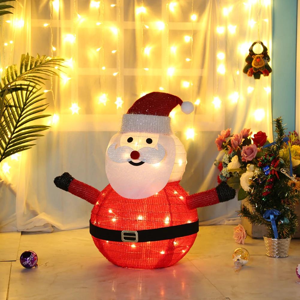 Christmas Snowman Foldable Lantern for Outdoors Courtyard Garden Decoration Landscape Lawn Lamp Home Party Ornaments Christmas Lights