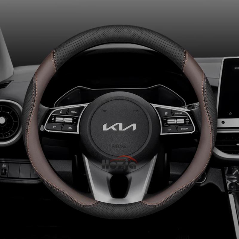Skórzana Pokrowiec na Kierownicę Samochodową do Kia Sportage Sorento Niro Picanto K5 K3 K4 Xceed Ev9 Ev3 Ev6 Forte 2011 - 2024 2025 2026