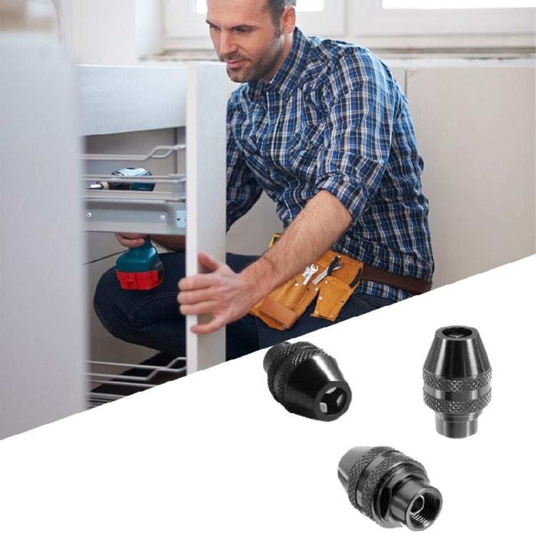 Heavy Duty Professional Multiple Size Drill Bit Chuck 0.3mm-3.2mm Capacity High Wear Resistance Alloy Clamping Mechanism