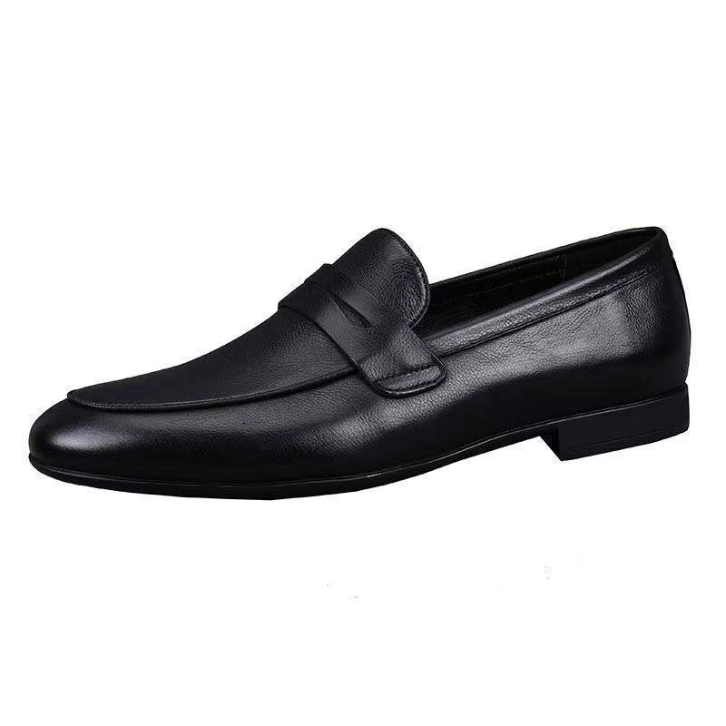 Chaussures habillées pour homme Chaussures d'affaires en cuir Chaussures classiques à enfiler Semelle souple Chaussures formelles Mocassins respirants Style britannique Chaussure homme de bureau 44