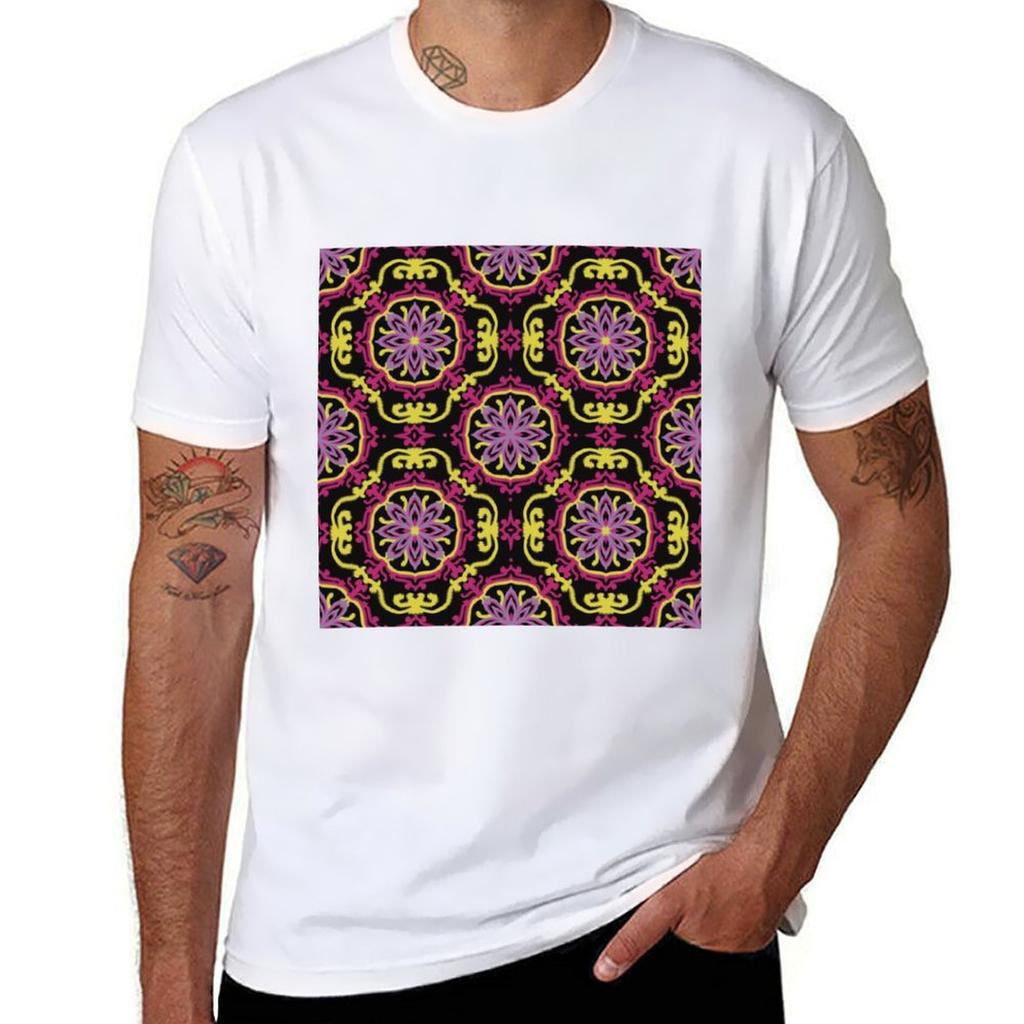 Textured Ethnic Stripes And Interlocking Geometric Weave Tshirt Independence Day Short Sleeve Tshirt