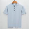 Premium Quick-dry Stand-collar Short-sleeve T-shirt Youth Sports Wrinkle-free Moisture-wicking Breathable Half-sleeve Minimalist Breathable Tops