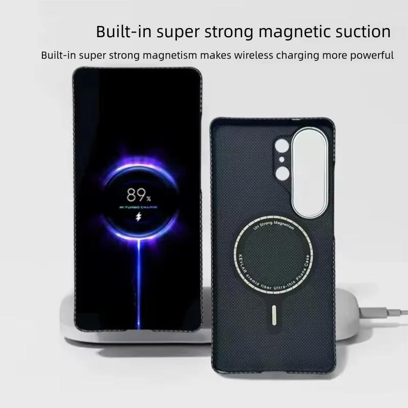 Kevlar Magnetic Case For Samsung Galaxy S26 Ultra Aramid Fiber Slim Thin Shockproof Protective Cover Magsafe Wireless Charging