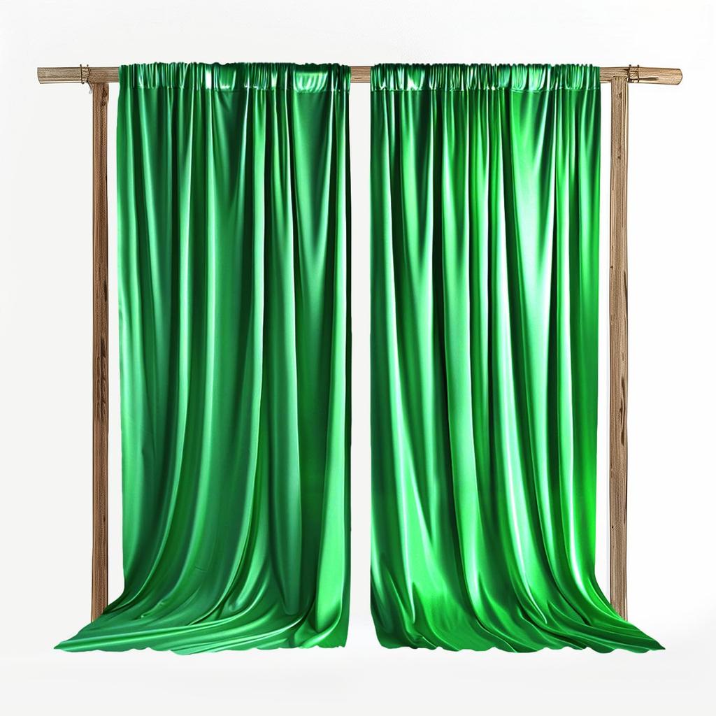 Goldener Satinvorhang 1 Paneel Knitterfreier Drapierung Foto-Hintergrund mit Stangentasche für Hochzeit Geburtstag Babyparty Party-Hintergrund Drapierung