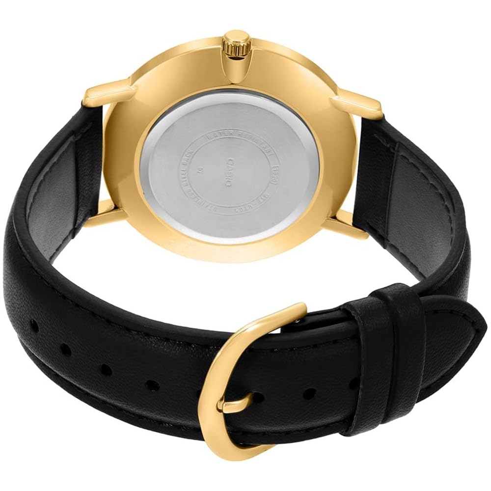 Casio Analog Watch Black Leather 46x40x8.2mm Quartz Movement