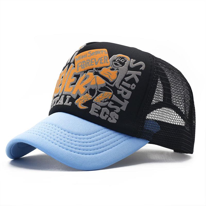 New Men's and Women's Hats Printed Letters Truck Mesh Caps Spring and Summer Sun Protection Baseball Caps Couple Caps