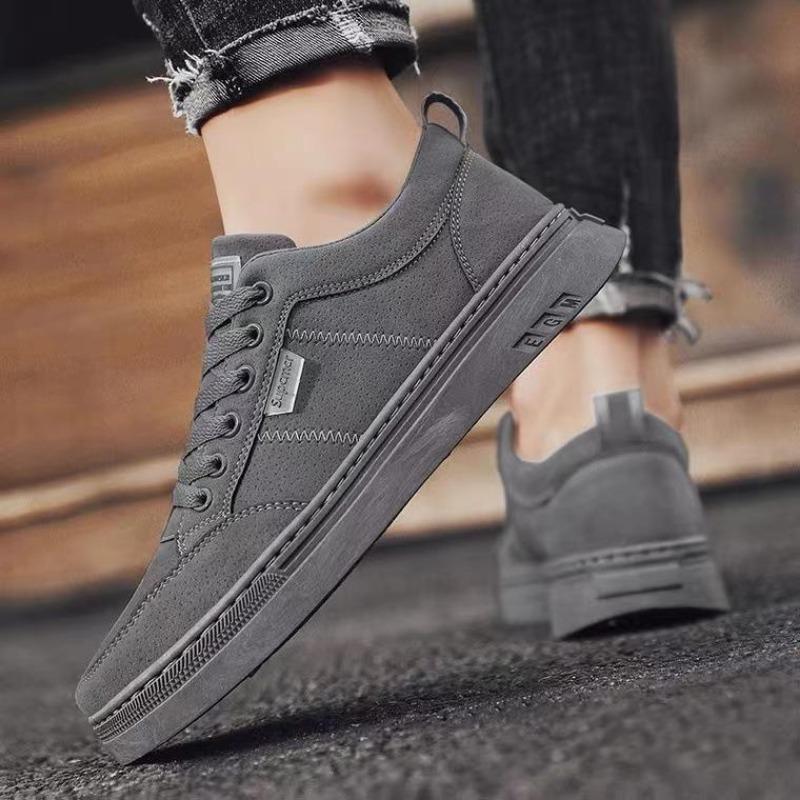 

Торговые тупоносые новые мужские туфли ретро рабочие туфли на плоской подошве модные универсальные мужские повседневные туфли 39 серый