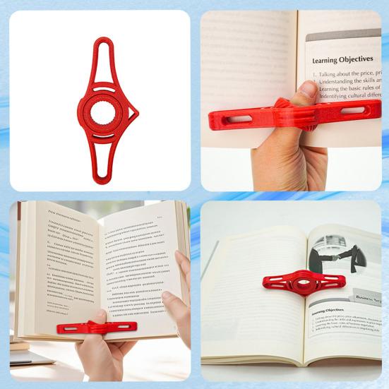 Yousheng Book Page Holder 360-degree Rotating Thumb Ring Bookmark Ergonomic Finger Ring Book Opener Reading Accessories for Book Lovers