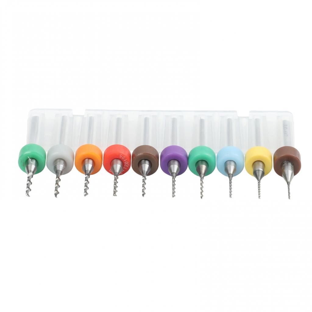 PCB Drill Bit Set 10PCS Carbide for Detailed Circuit Board and Metal Drilling