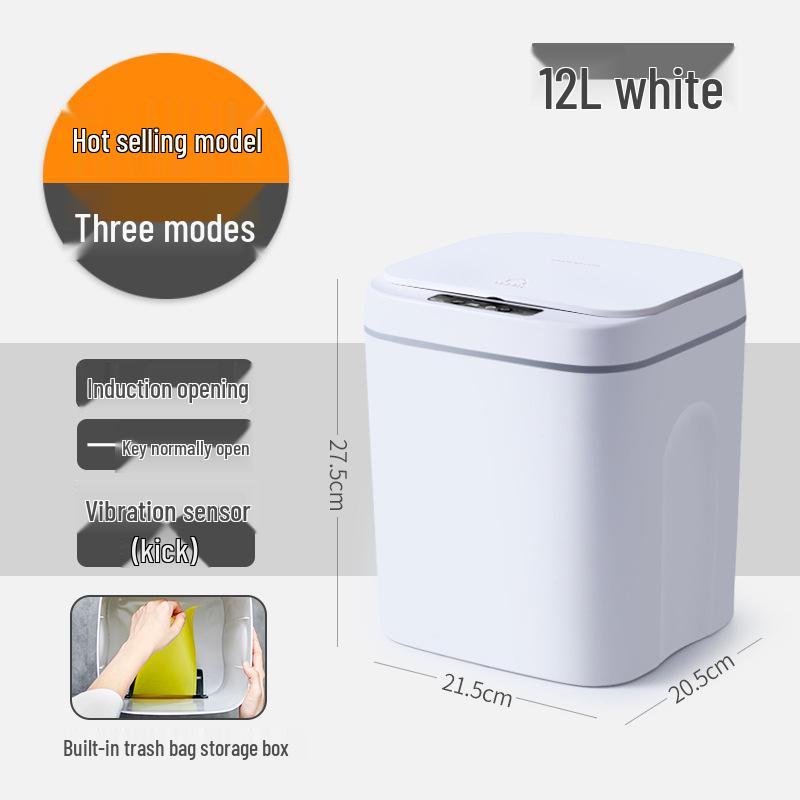 Automatic Smart Induction Trash Can for Home – Large Capacity for Living Room, Kitchen, Bathroom