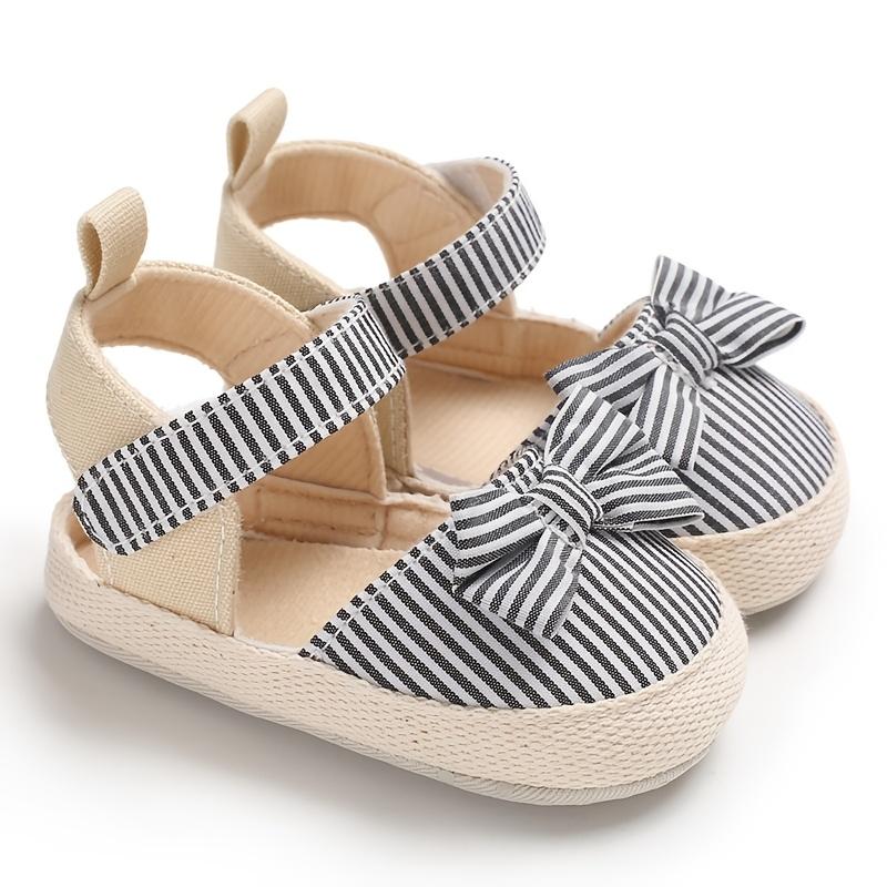 

Adorable Baby Girl s Princess Sandals with Bowknot - Non-Slip, Breathable Fabric for Spring/Summer Casual Wear 18 чёрный