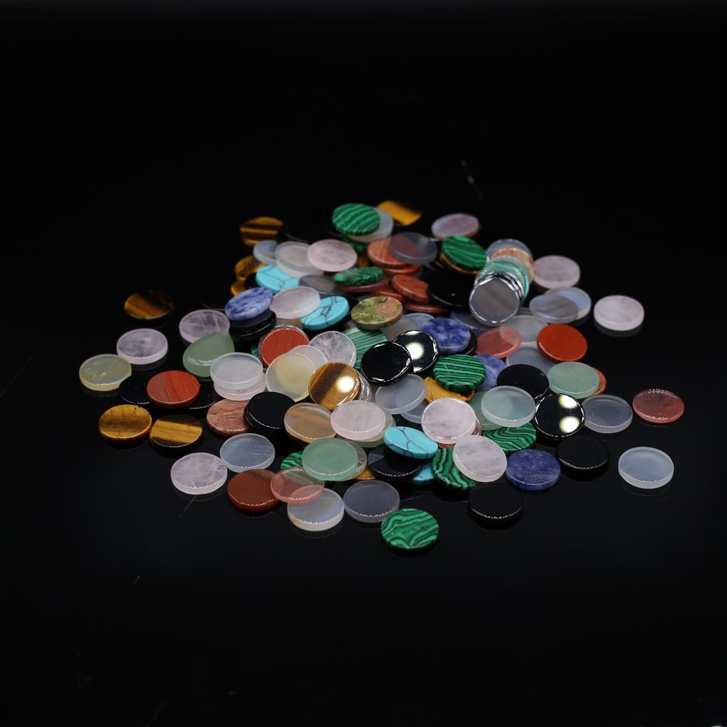 5/10 Stück, Reiki Heilkristallsteinperlen ohne Loch, Energie Naturstein Runde lose Perlen für DIY-Basteln, Pflanzgefäßfüllung oder Gartendekorationsschmuck