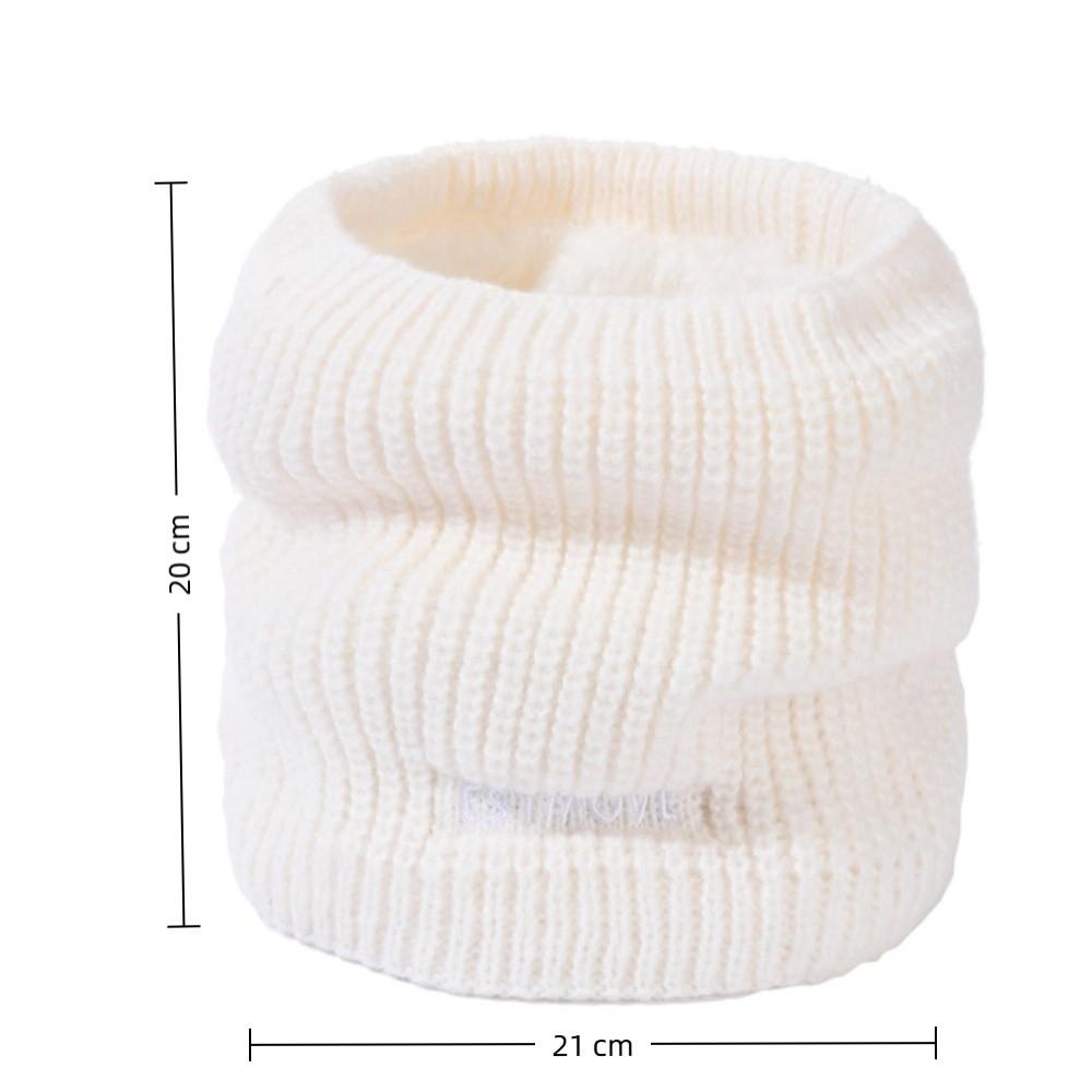 Knitted Soft Ring Scarf Women Men Winter Warm Woolen Yarn Neck Scarves With Plush Outdoor Ski Full Face Mask Collor Muffler