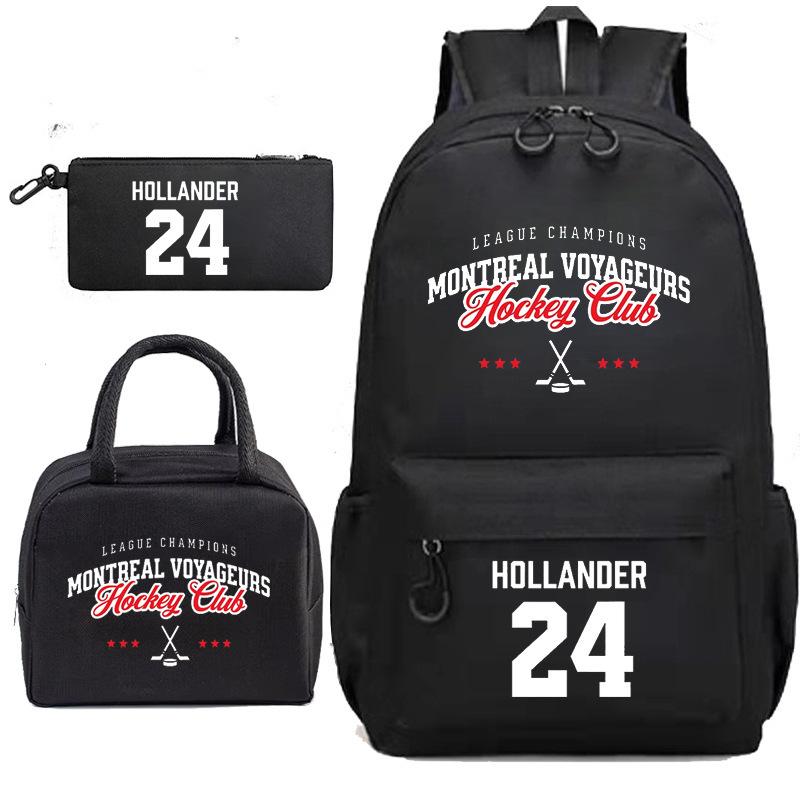 Heatedrivalry Printed School Bag Middle School Student Backpack Pencil Bag Lunch Bag 3-In-1 60116-2