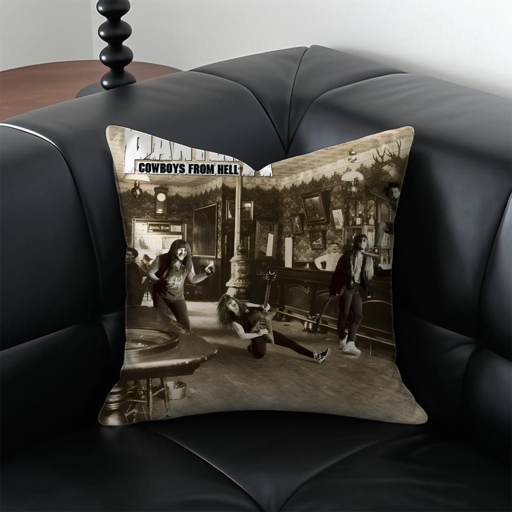 PPantera Band Cushion Cover Pillow Case Antidustmite Invisible Zipper Silky Plush Cushion