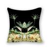 Tropical Plant Red-crowned Crane Home Decoration Bohemian Style Cartoon Cushion Cover Office Square Decorative Pillow Cover