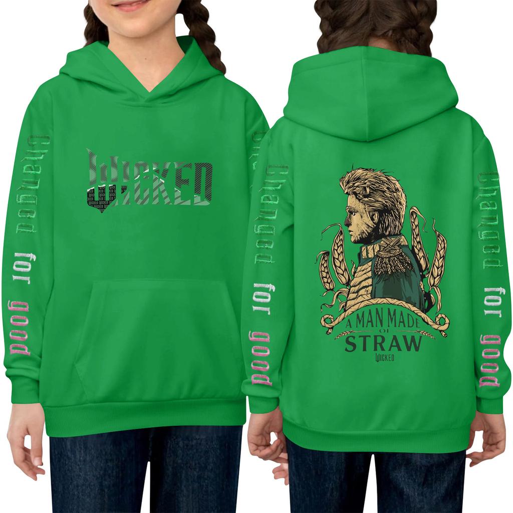 Kinder Langarm Lockerer Pullover Buchstabenaufdruck Kordelzug Kapuzen-Sweatshirt