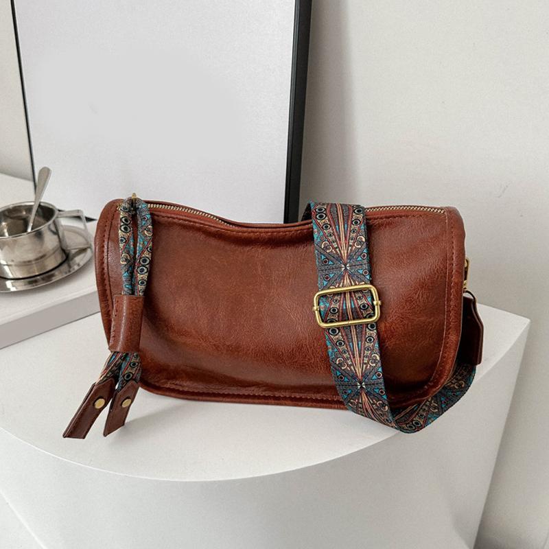 Женская сумка через плечо в стиле ретро с графическим узором — фото 10