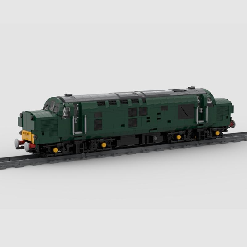 City Car Model MOC Building Bricks British Rail Class 37 Locomotive Modular Technology Children Holiday Gifts Assemble Toys Suit