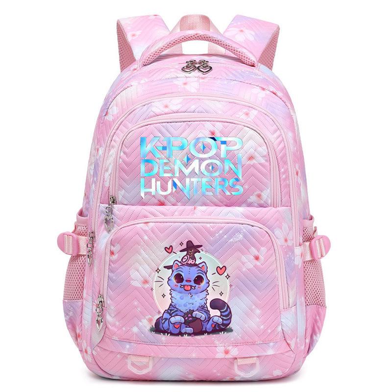 KPOP Demon Hunter Girl Group Print Backpack - Cute, Large Capacity Schoolbag for Teens and Kids