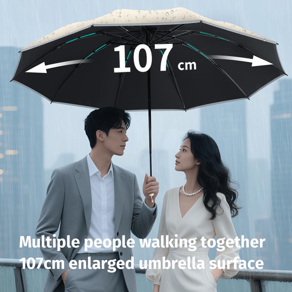 10 Ribs Windproof Automatic Umbrella Automatic Inverted Folding Umbrella Anti UV Sun Protection Windproof Portable Rain Umbrella