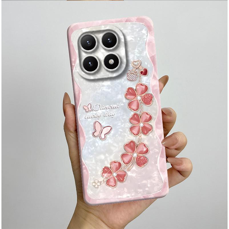 New For Xiaomi 15T Pro 15TPro Xiaomi15TPro Phone Case Aesthetic Pretty Butterfly Flowers Soft Silicone Shockproof Back Cover